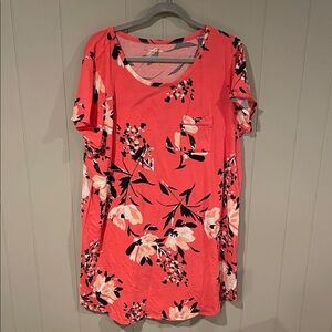 Liz Claiborne Floral Coral Women's XXL Nightgown
